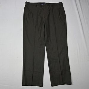 Louis Philippe 36x30 Brown Regular‎ Fit Flat Front Mens Dress Pants